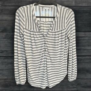 Striped Button Down Blouse